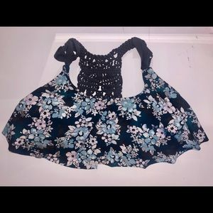 STRAPPY FLORAL BIKINI TOP